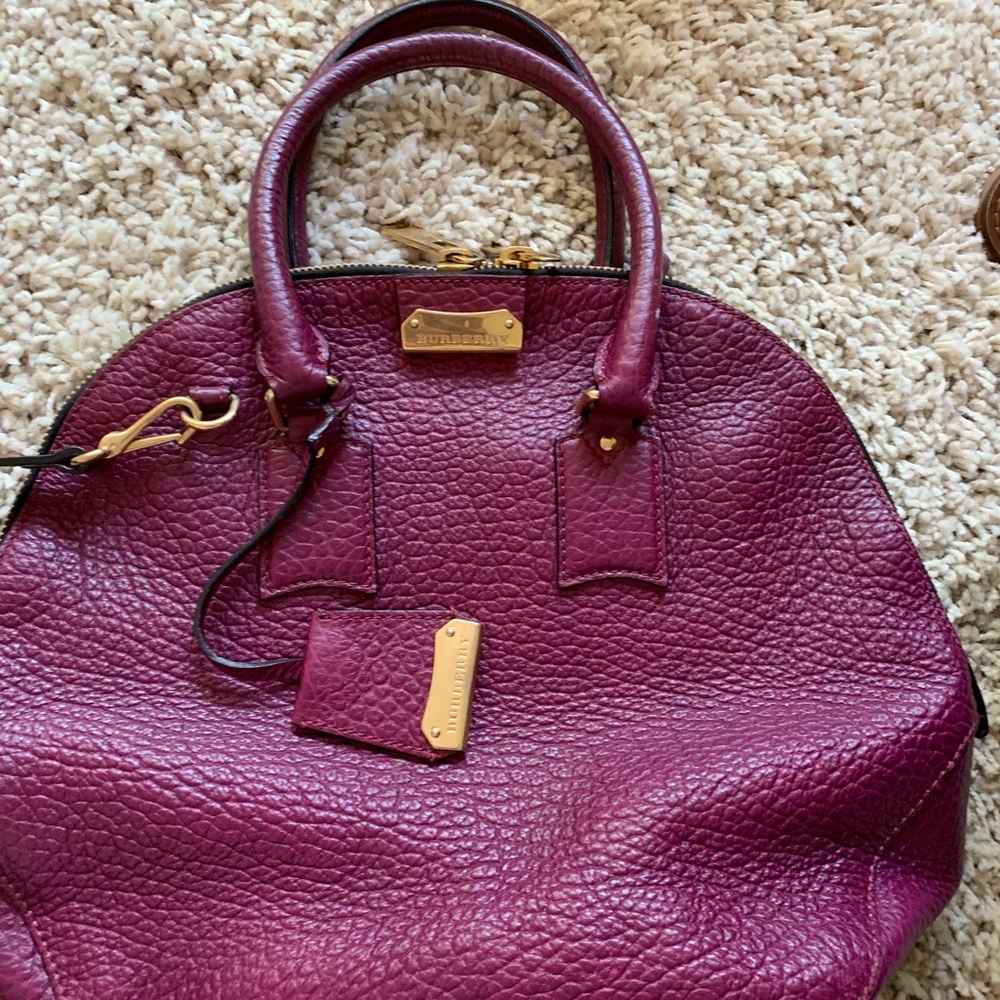Purple Burberry handbag